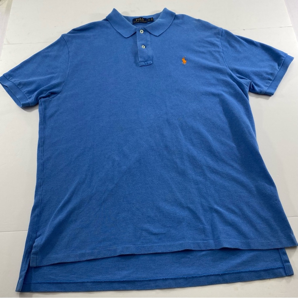 POLO RALPH LAUREN Classic Blue Polo Shirt Men’s Size XL